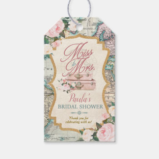 Travelling from MISS to MRS Bridal Shower Gift Tags