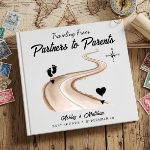Travelling from Partners to Parents Baby Shower Guest Book