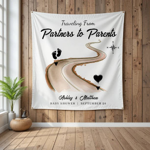 Travelling from Partners to Parents Baby Shower Tapestry