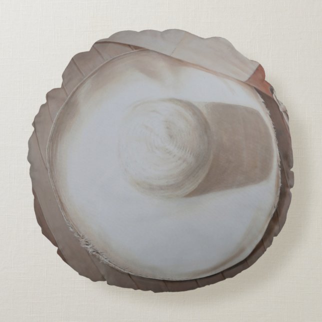 Travelling Hat 2012 Round Cushion (Front)