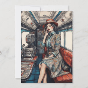 Travelling in style, sarcastic view thank you card