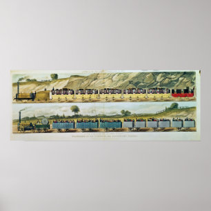 Travelling on the Liverpool and Manchester Poster