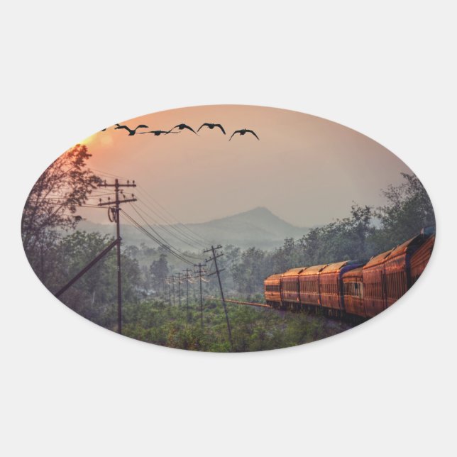Travelling Oval Sticker (Front)