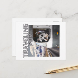Travelling Pup Postcard