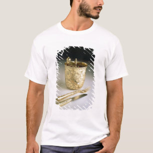 Travelling set of a knife, fork, spoon and beaker, T-Shirt