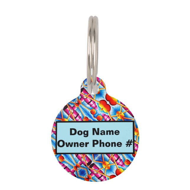 Travelling Through Space Pattern 2 Pet Tag (Front)