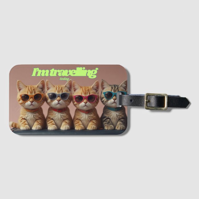 Travelling Today Fun Luggage Tag (Front Horizontal)