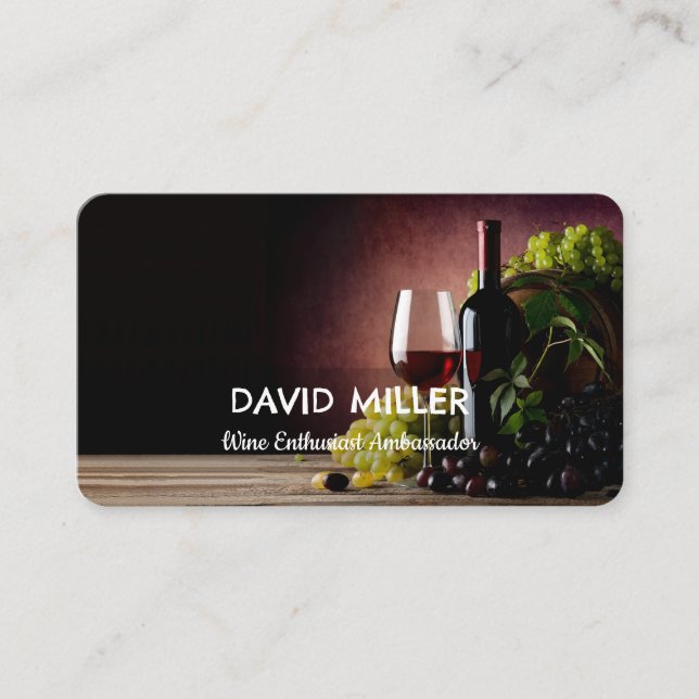 Travelling Vineyard Sommelier Business Card (Front)