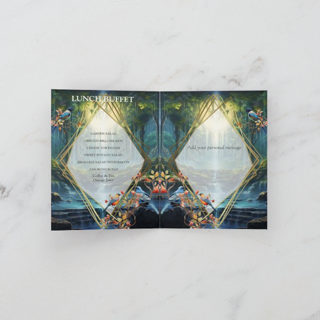 Travelling Waterfall Destination of Our World Invitation (Inside)