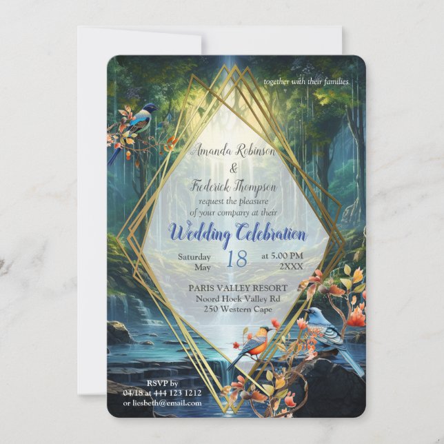 Travelling Waterfull Landscapes of Our World Invitation (Front)