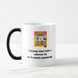 Travelling: where 'home' is wherever the Wi-Fi con Magic Mug