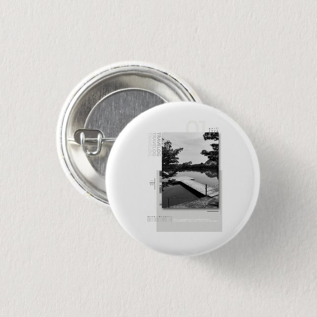 travelog_1 3 cm round badge (Front & Back)