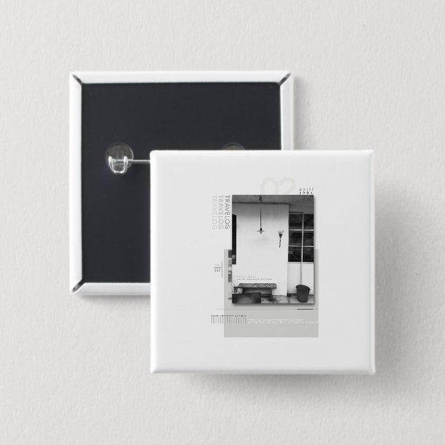 travelog_2 15 cm square badge (Front & Back)