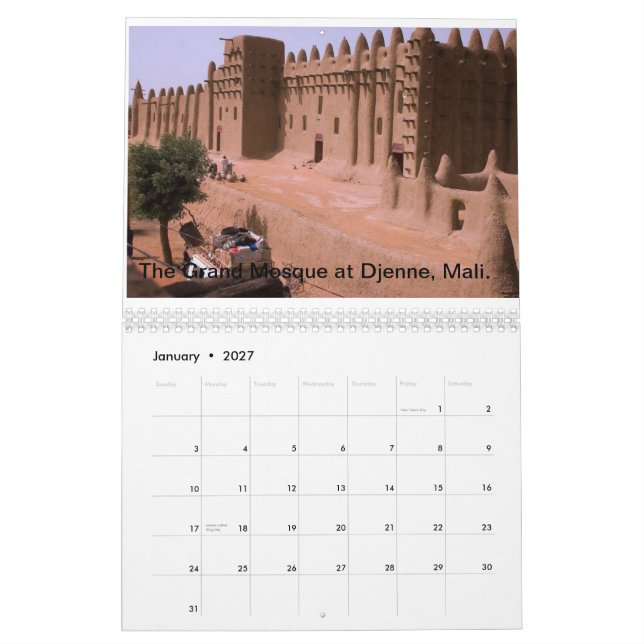 Travels with my camera calendar (Jan 2027)