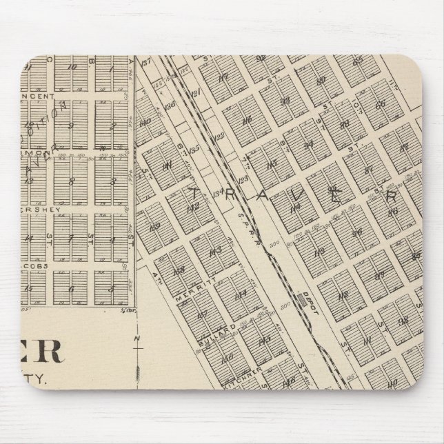 Traver, Tulare County Mouse Pad (Front)