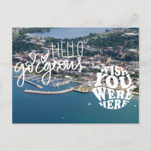 Traverse City Aerial Bayfront Keepsake Postcard