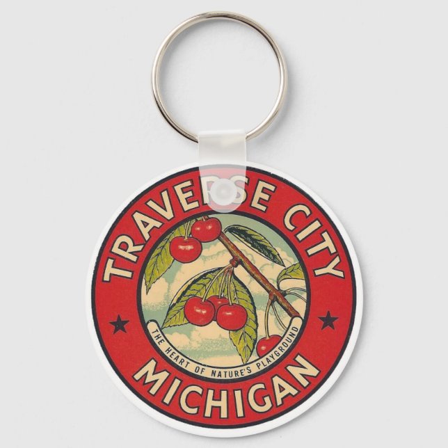 Traverse City, Michigan  Key Ring (Front)