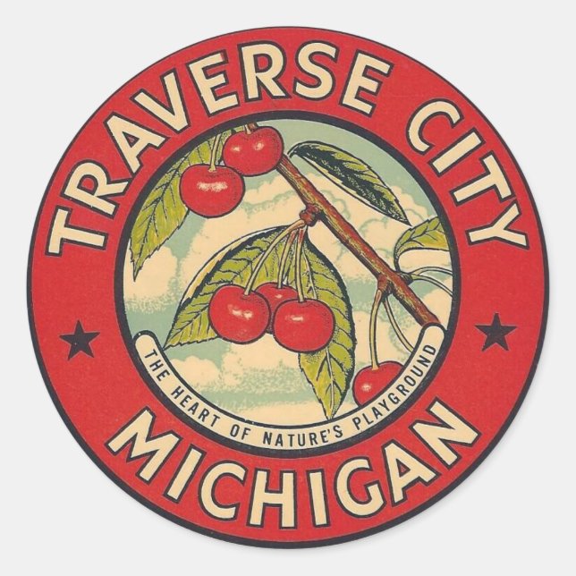 Traverse City, Michigan - Sticker (Front)