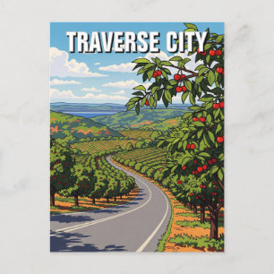 Traverse City Michigan Travel Postcard