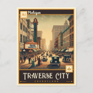 Traverse City, Michigan Vintage Postcard