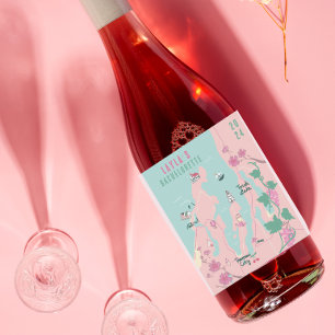 Traverse City Michigan Wine Theme Bachelorette Wine Label