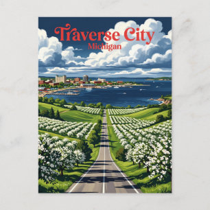 Traverse City USA Postcard