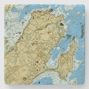 Travertine stone coaster set of 4