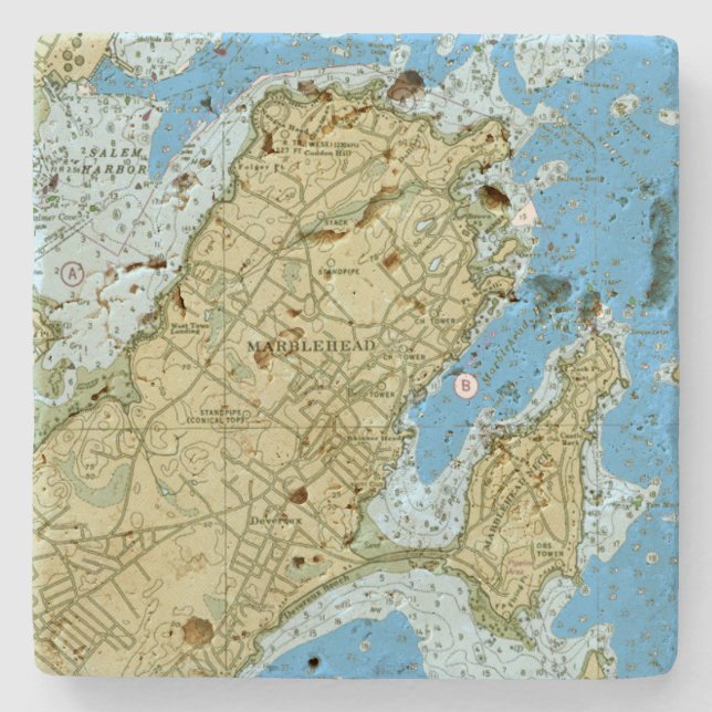 Travertine stone coaster set of 4 (Front)