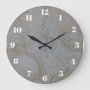 Travertine Stone Look Large Clock