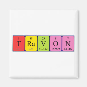 Travon periodic table name magnet