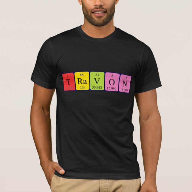 Travon periodic table name shirt (Front)
