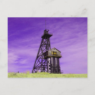 Travona Head Frame - Butte Montana Postcard