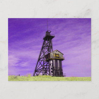Travona Head Frame - Butte Montana Postcard