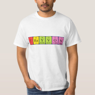 Trayvon periodic table name shirt