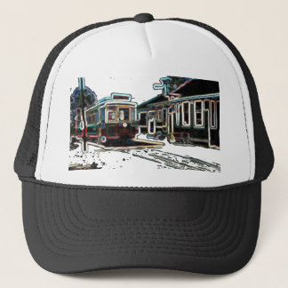 TRC Neon streetcar at stn Black Trucker Hat