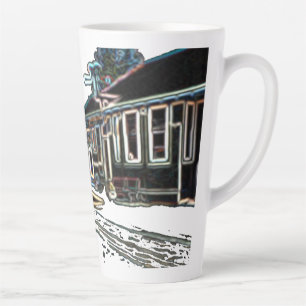 TRC Neon streetcar at stn Large Latte Mug
