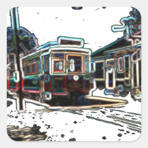 TRC Neon streetcar at stn Sticker