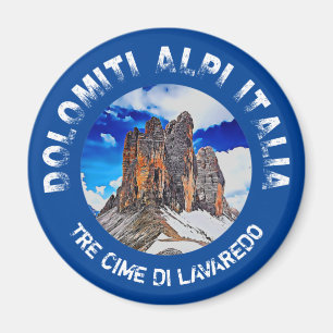 Tre Cime di Lavaredo. Dolomiti. Italia. Magnet