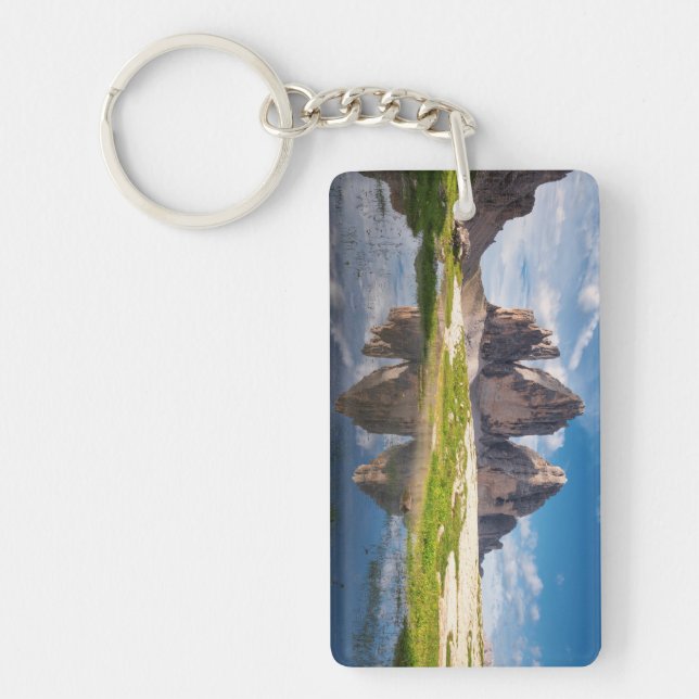 Tre Cime di Lavaredo/Drei Zinnen Dolomite mountain Key Ring (Front)