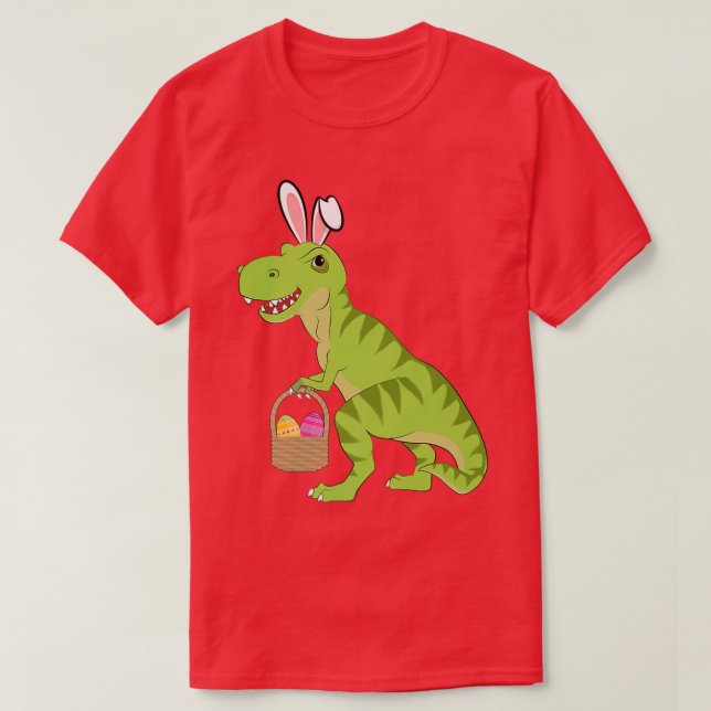 TRe Dinosaur Easter Bunny  Boys, Girls, and Adults T-Shirt (Design Front)