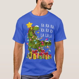 TRe Dinosaur Rawr Xmas Tree Present Funny Christma T-Shirt
