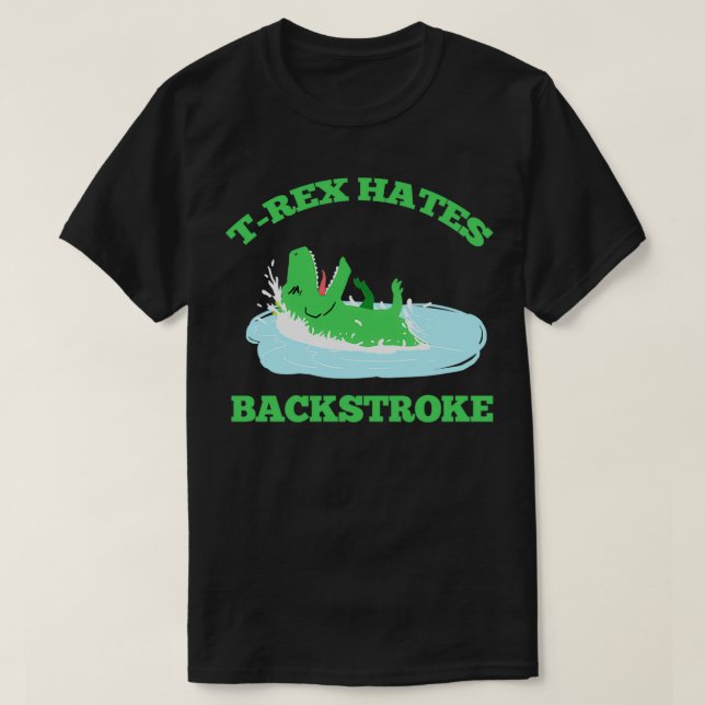 Tre Hates Backstroke Funny Swimming Pullover  (Design Front)