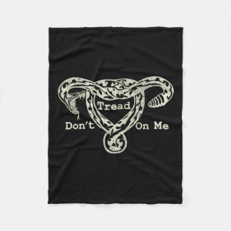Tread On Me Uterus Snake Pro Roe Feminist  Fleece Blanket