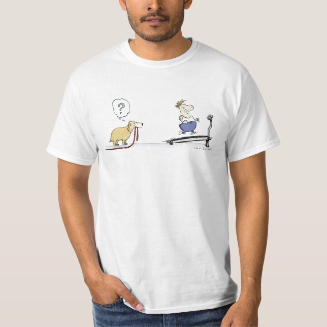Treadmill Cartoon T-Shirt (Front)