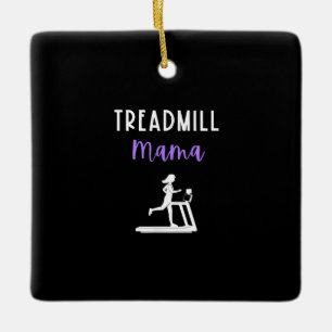 Treadmill Mama Runner Mum Running Workout Home Gym Ceramic Ornament