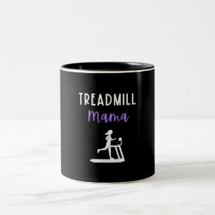 Treadmill Mama Runner Mum Running Workout Home Gym Two-Tone Coffee Mug