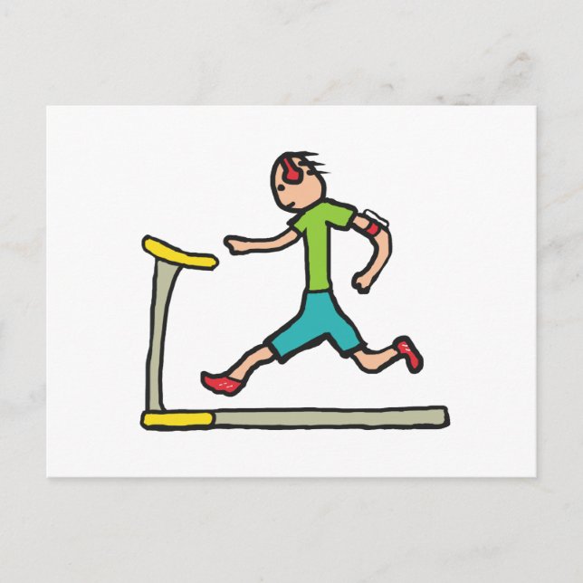 Treadmill Running Postcard (Front)