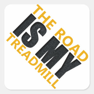 Treadmill Square Sticker