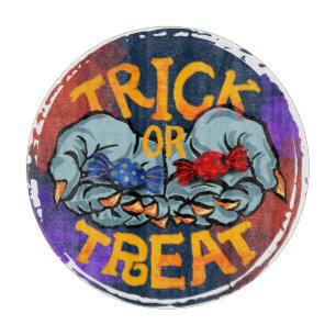 Treak or Treat Scary Halloween Pumpkin Cutting Board