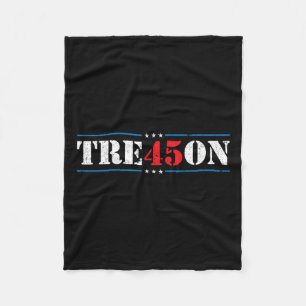 Treason 45 2020 Election Anti Trump Democrat Gift Fleece Blanket